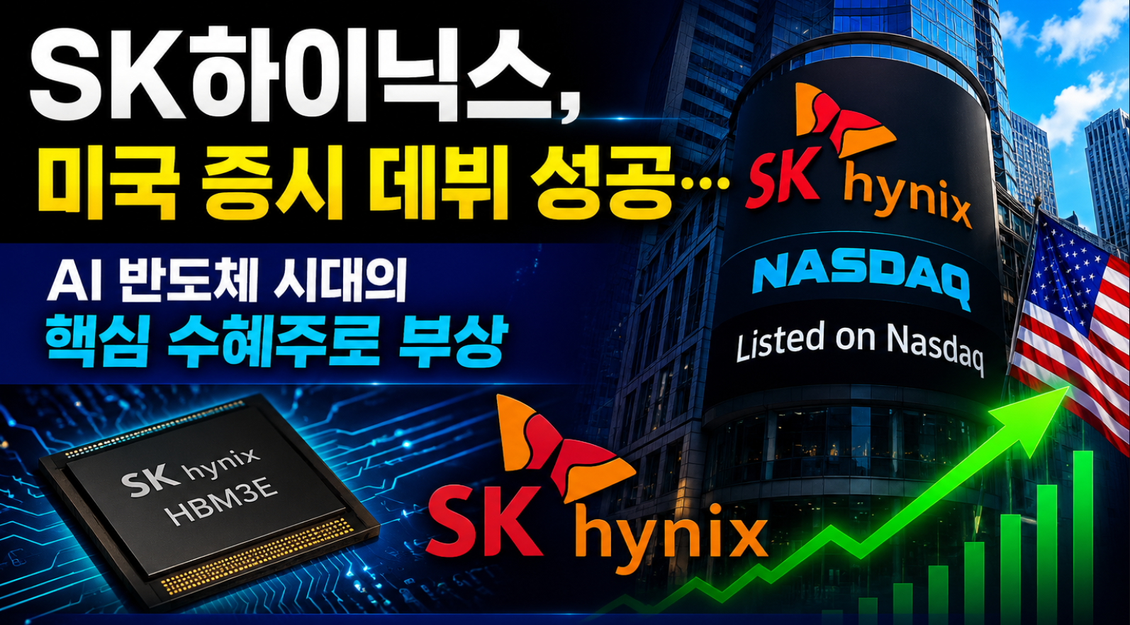SK하이닉스, 미국 증시 데뷔 성공…AI 반도체 시대의 핵심 수혜주로 부상